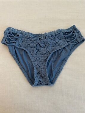 BECCA Blue Crochet Bikini Bottoms